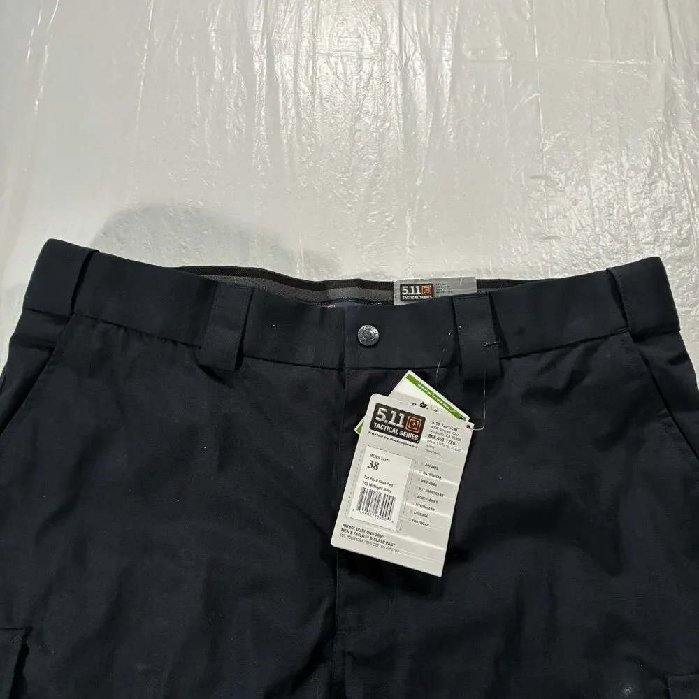 5.11 Tactical B-Class PDU Taclite Ripstop Pant Midnight Navy Size 38 UNHEMMED